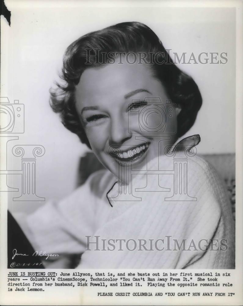 1969 Press Photo June Allyson in You Can&#39;t Run Away From It - cvp08060 - Historic Images