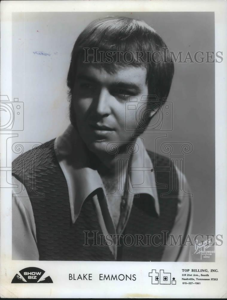 1973 Press Photo Blake Emmons Country Music Singer Entertainer Funny F ...