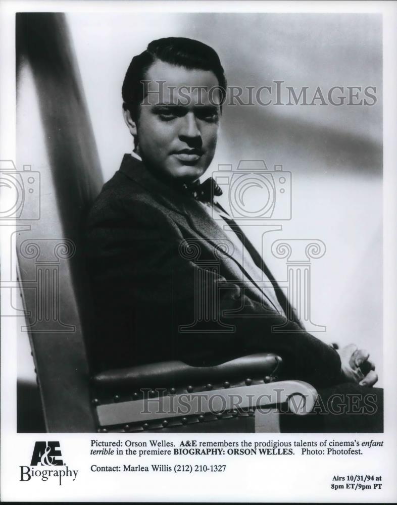 1994 Press Photo Orson Welles Actor Director featured on Biography: Orson Welles - Historic Images