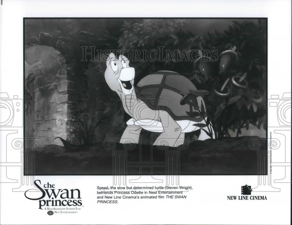 1995 Press Photo Speed the Turtle in The Swan Princess animated movie - Historic Images