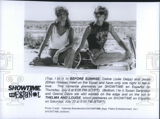 1996 Press Photo Julie Delpy & Ethan Hawke in Before Sunrise - cvp10080 - Historic Images