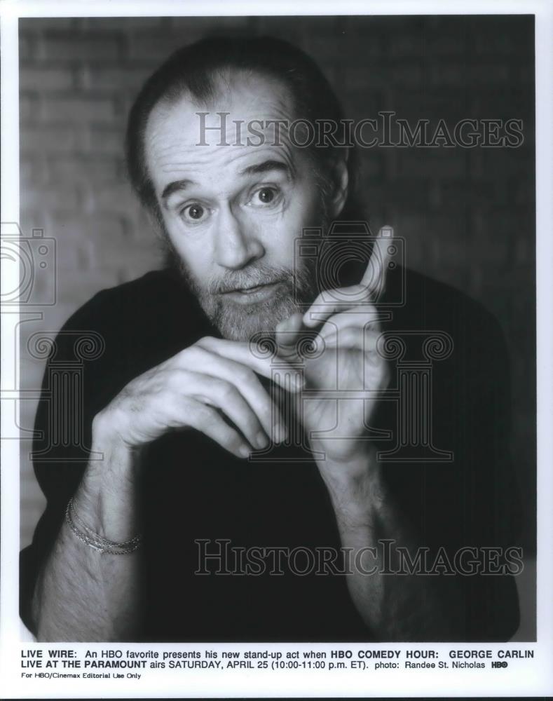 Press Photo HBO Comedy Hour: George Carlin Live at the Paramount TV Special - Historic Images