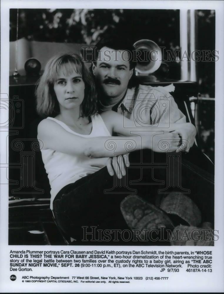 1993 Press Photo Amanda Plummer in Whose Child is This? The War for Baby Jessica - Historic Images