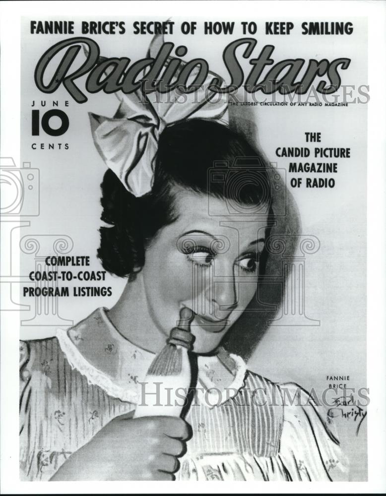 1997 Press Photo Fanny Brice Comedienne Actress on the cover of Radio Stars Mag - Historic Images