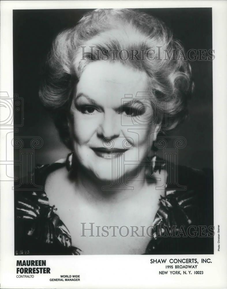 1986 Press Photo Maureen Forrester Art Song Festival Cleveland Institute Of Mus - Historic Images