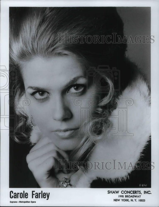 1980 Press Photo Carole Farley Soprano- Metropolitan Opera - cvp12867 - Historic Images