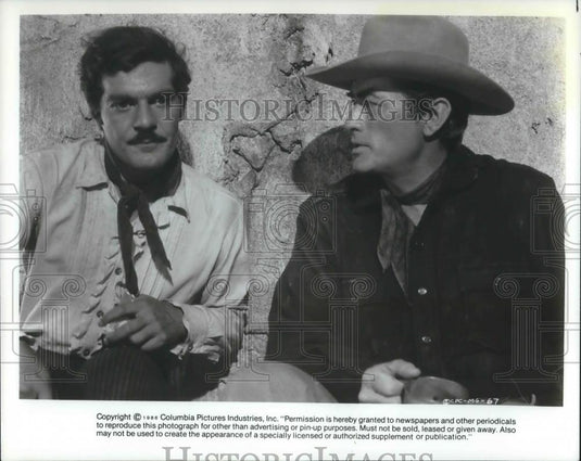 1995 Press Photo Omar Sharif and Gregory Peck in Mackenna's Gold - cvp10141 - Historic Images