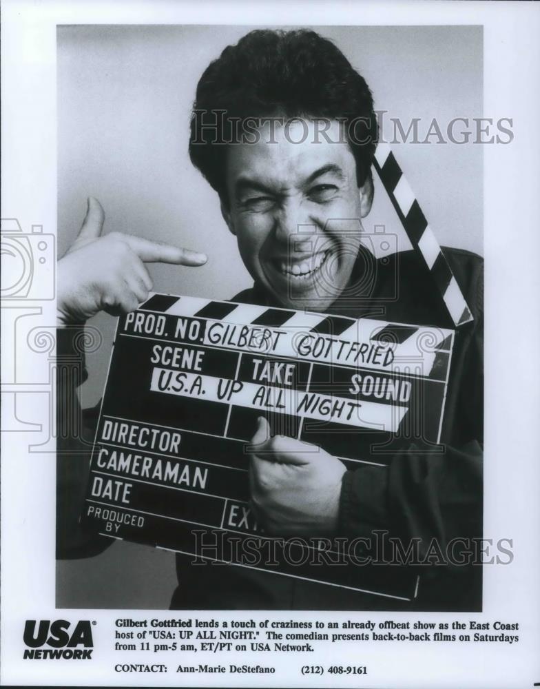 Press Photo Gilbert Gotfried Hosts Up All Night - cvp11167 - Historic Images