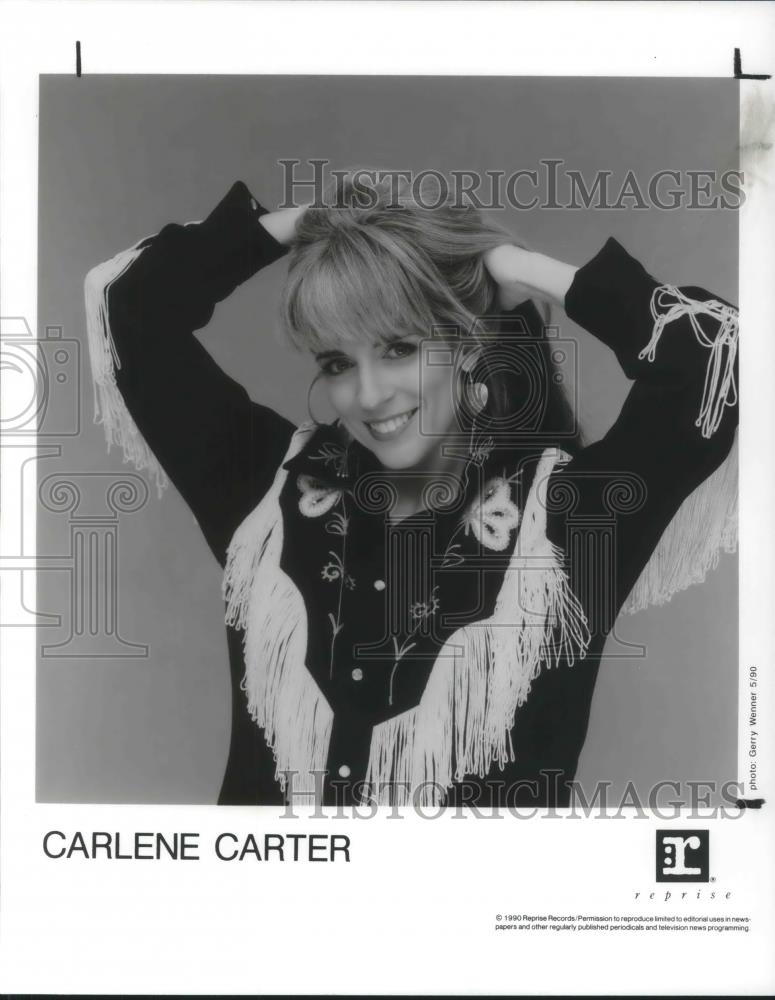 1990 Press Photo Carlene Carter Musician - cvp08374 - Historic Images