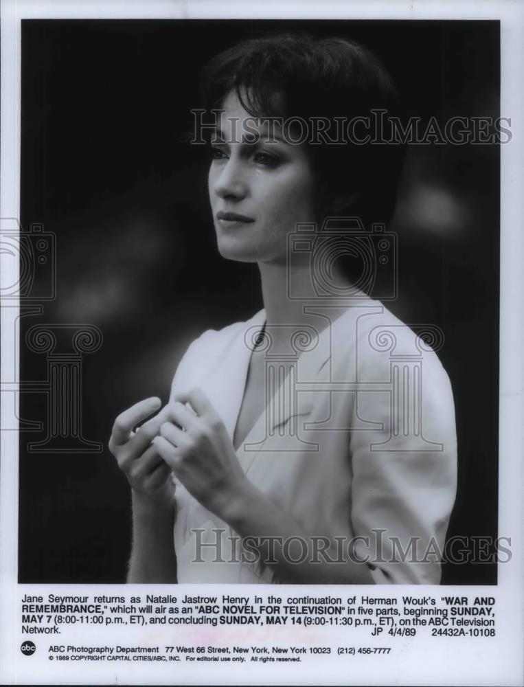 1989 Press Photo Jane Seymour in War and Remembrance - cvp19558 - Historic Images