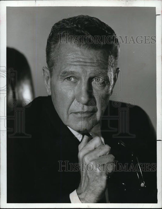 1963 Press Photo Ralph Bellamy Actor Radio TV Movies - cvp00984 - Historic Images