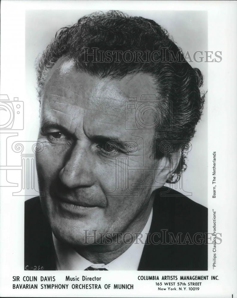 1986 Press Photo Sir Colin Davies Conductor London Symphony - cvp07499 - Historic Images