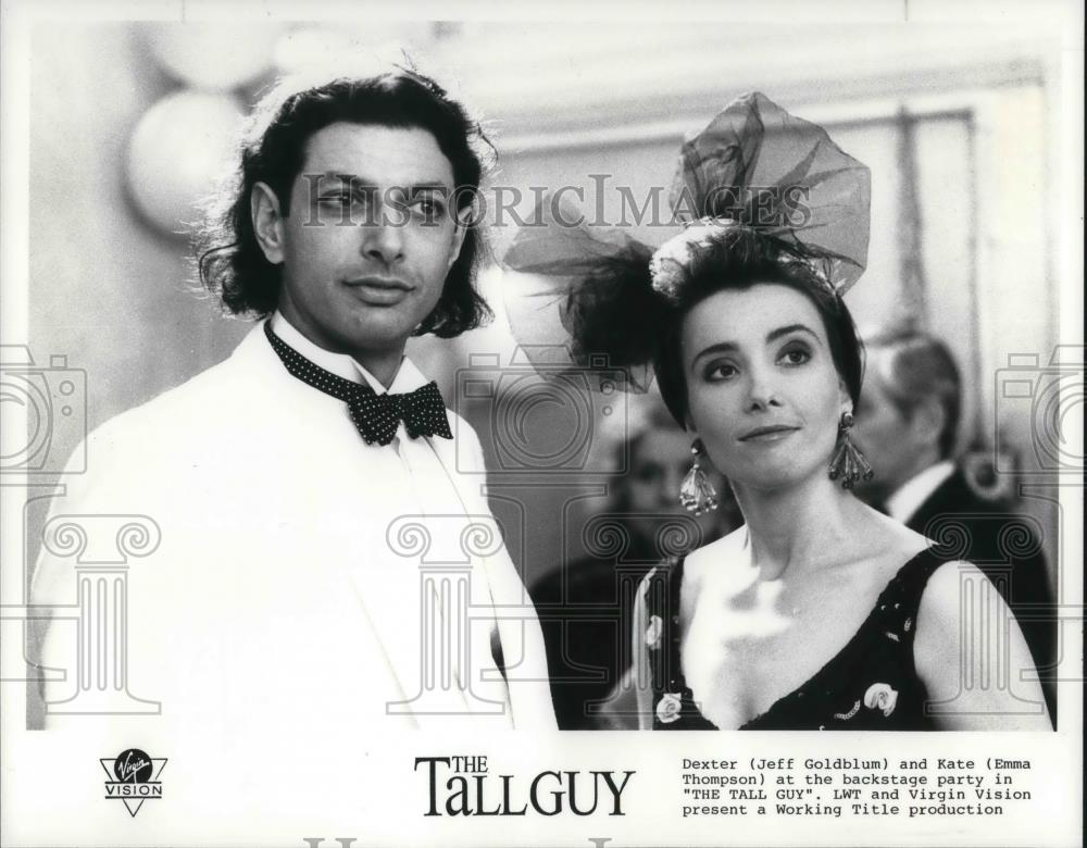 1990 Press Photo Jeff Goldblum and Emma Thompson star in The Tall Guy - Historic Images