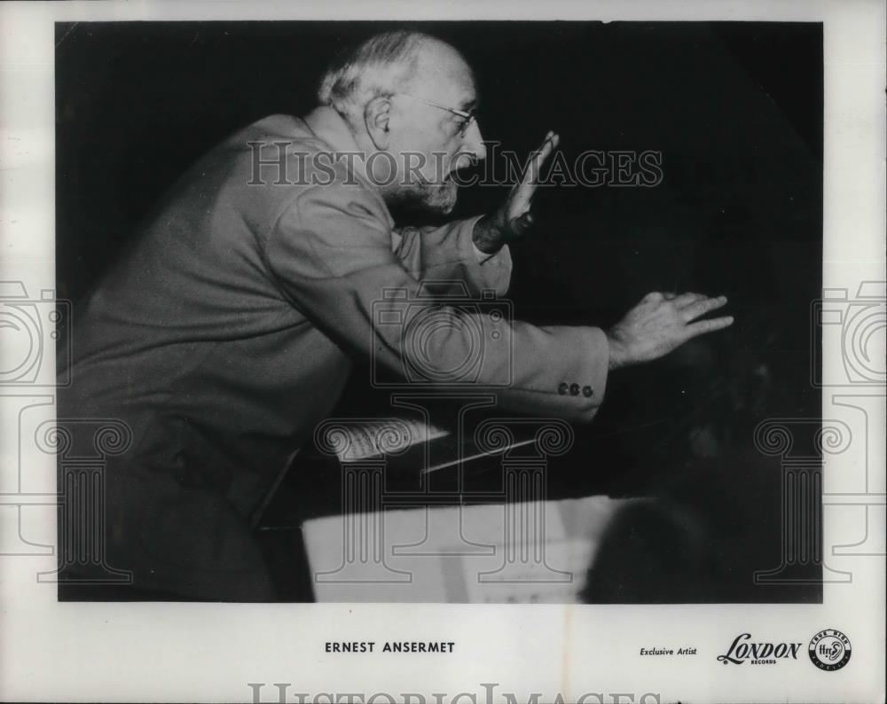 1955 Press Photo Ernest Ansermet Conductor L'Orchestre De La Suisse Romande - Historic Images