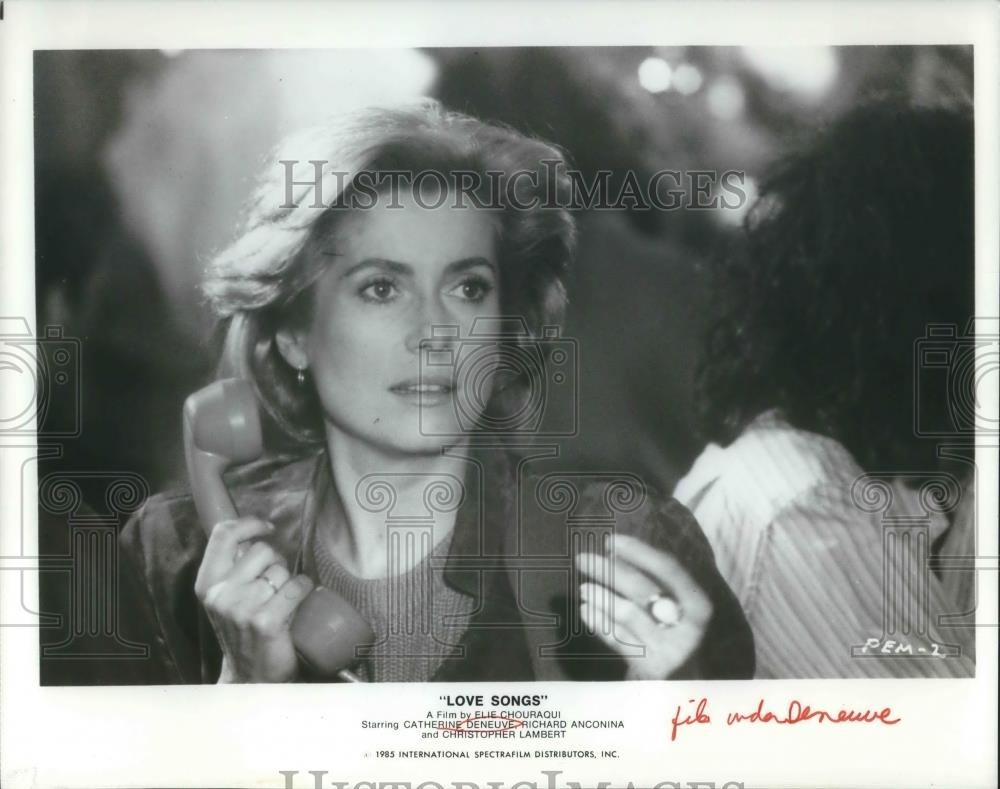 1987 Press Photo Catherine Deneuve in Love Songs - cvp03061 - Historic Images