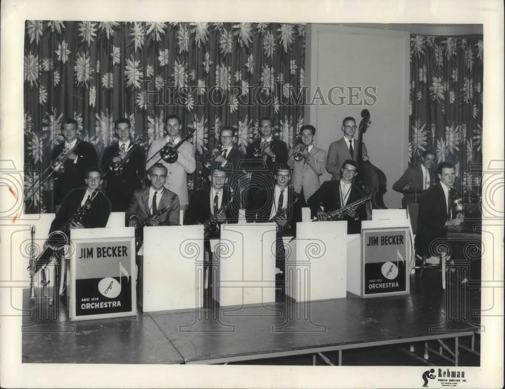 1956 Press Photo Jim Becker and His Orchestra - cvp06709 - Historic Images