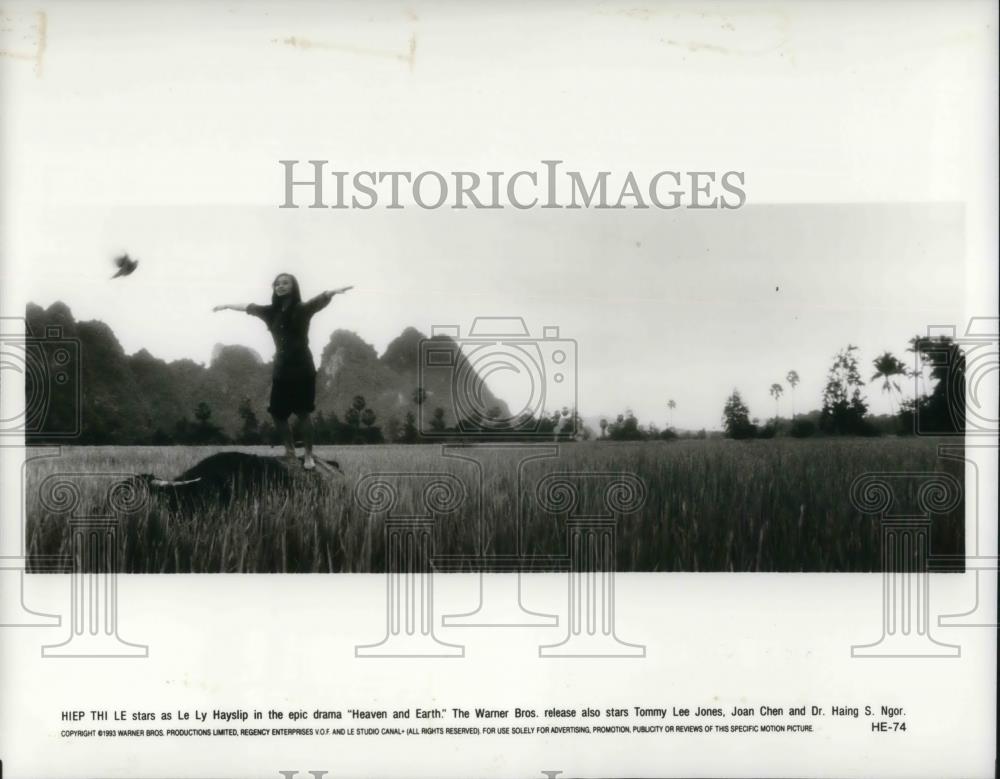 1995 Press Photo Hiep Thi Le stars as Le Ly Hayslip in Heaven and Earth movie - Historic Images