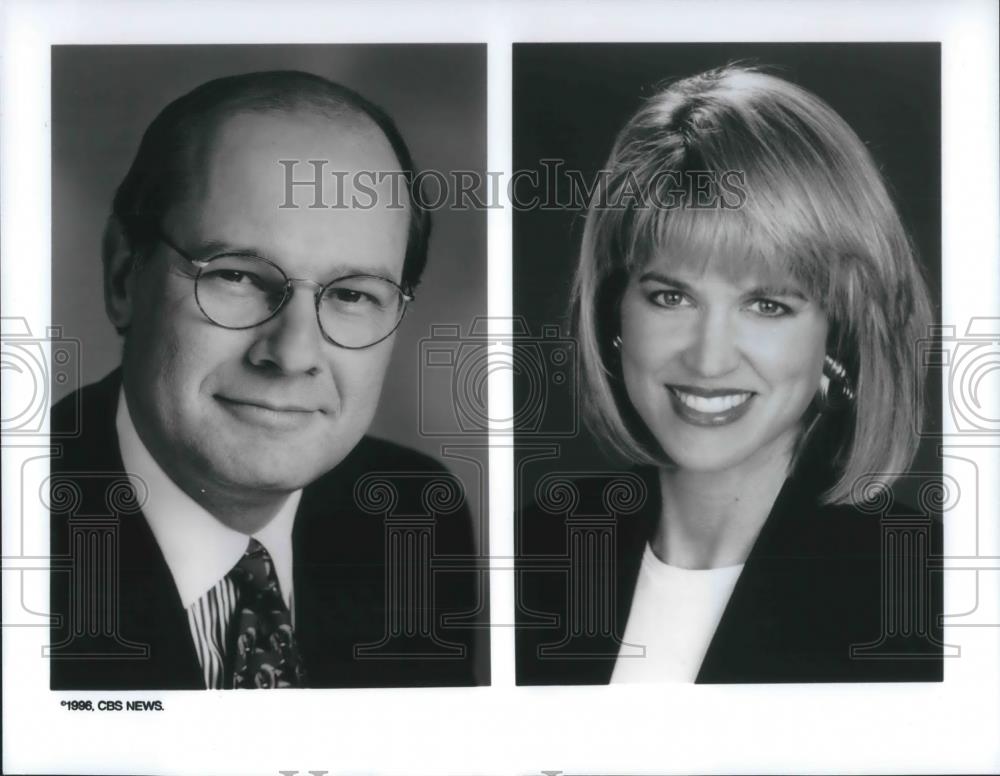 Press Photo Harry Smith &amp; Paula Zahn CBS News Correspondents - cvp10001 - Historic Images