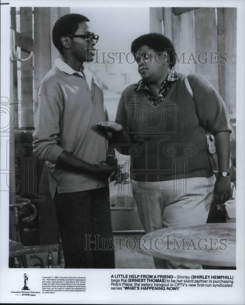 1985 Press Photo A Little Help From A Friend Shirley Hemphill Ernest Thomas - Historic Images