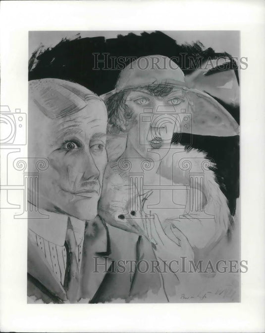 1921 Press Photo Cafe Couple by Otto Dix - cvp06948 - Historic Images