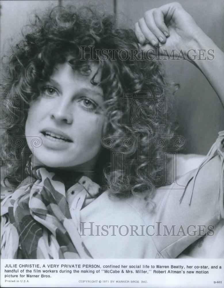 1974 Press Photo Julie Christie in McCabe &amp; Mrs Miller - cvp06998 - Historic Images