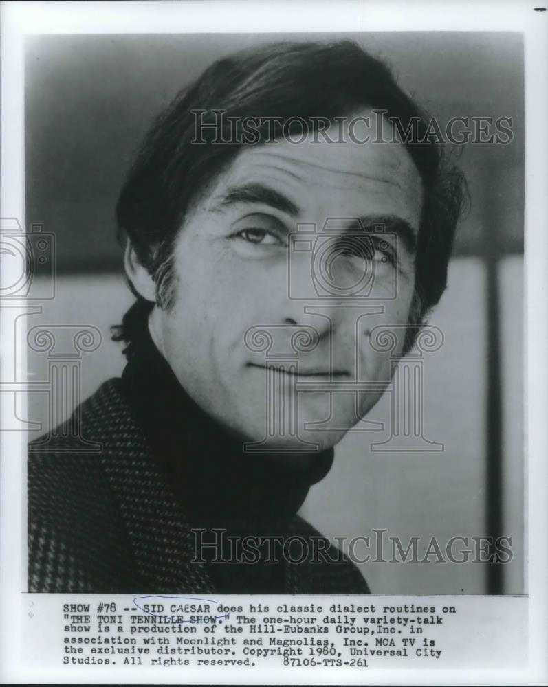 Press Photo Sid Caesar on The Toni Tennille Show - cvp09942 - Historic Images