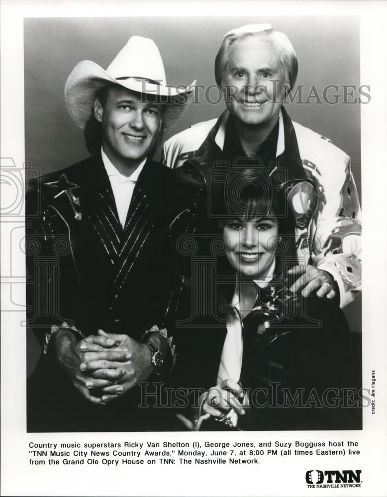 1993 Press Photo Ricky Van Shelton George Jones Suzy Bogguss Country Singers - Historic Images