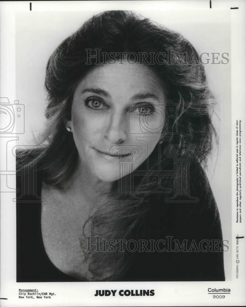 1990 Press Photo Judy Collins Folk Rock Singer Songwriter Musician - cvp02509 - Historic Images