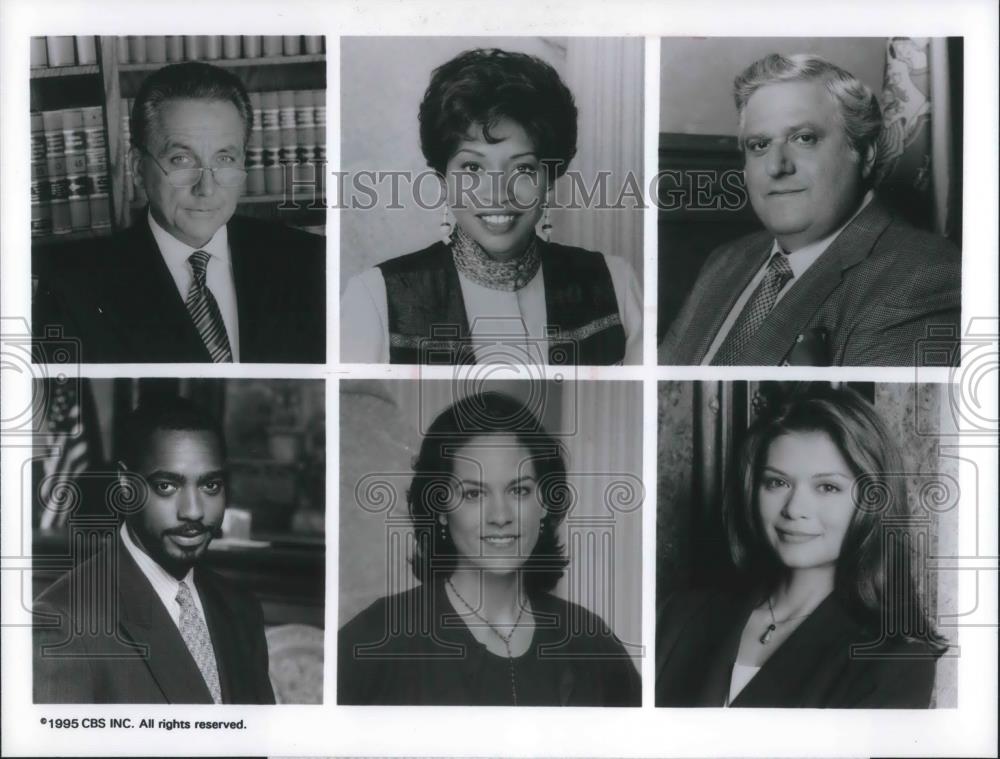 1995 Press Photo Bob Gunton Jenifer Lewis Michael Lerner Jeffrey Sams Courthouse - Historic Images