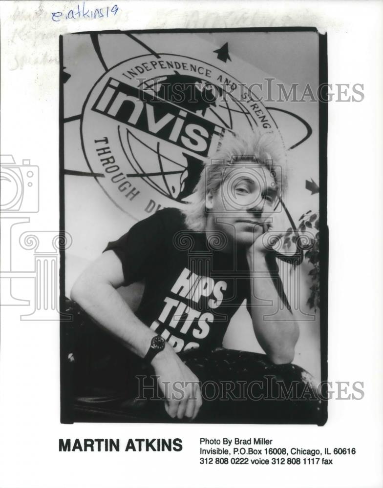 1995 Press Photo Martin Atkins Punk Rock Drummer Session Musician - cvp08626 - Historic Images