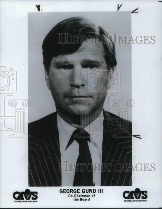1987 Press Photo George Gund III Co Chairman Of The Board of The CAVS - Historic Images