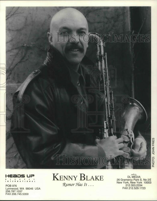 1996 Press Photo Kenny Blake Saxophone Player Musician - cvp05475 - Historic Images