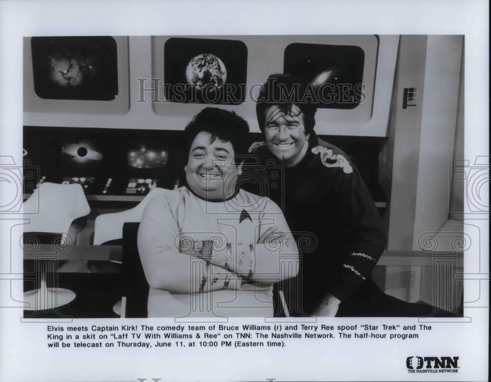 Press Photo Bruce Williams and Terry Ree Comedy Skit Laff TV on TNN - cvp12457 - Historic Images