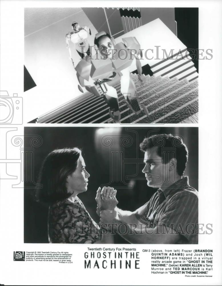1995 Press Photo Brandon Quintin Adams and Wil Horneff in Ghost in the Machine - Historic Images