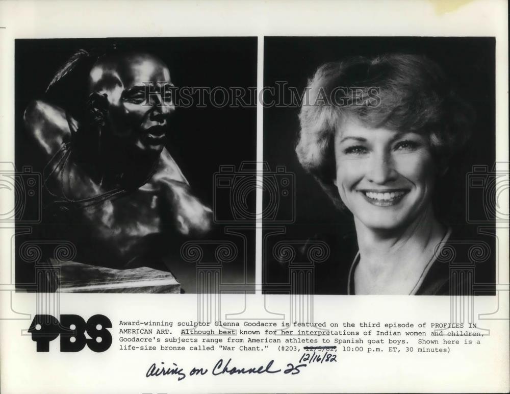 1986 Press Photo Glenna Goddacre featured in Profiles in American Art - Historic Images