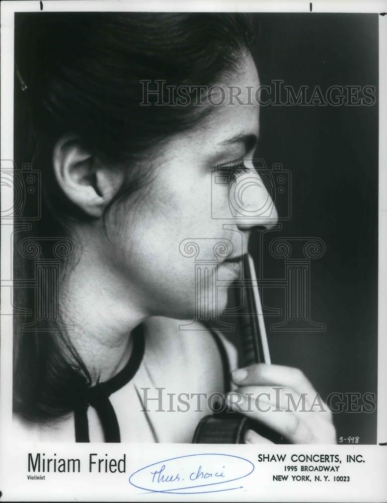 1989 Press Photo Miriam Fried Violinist - cvp13035 - Historic Images