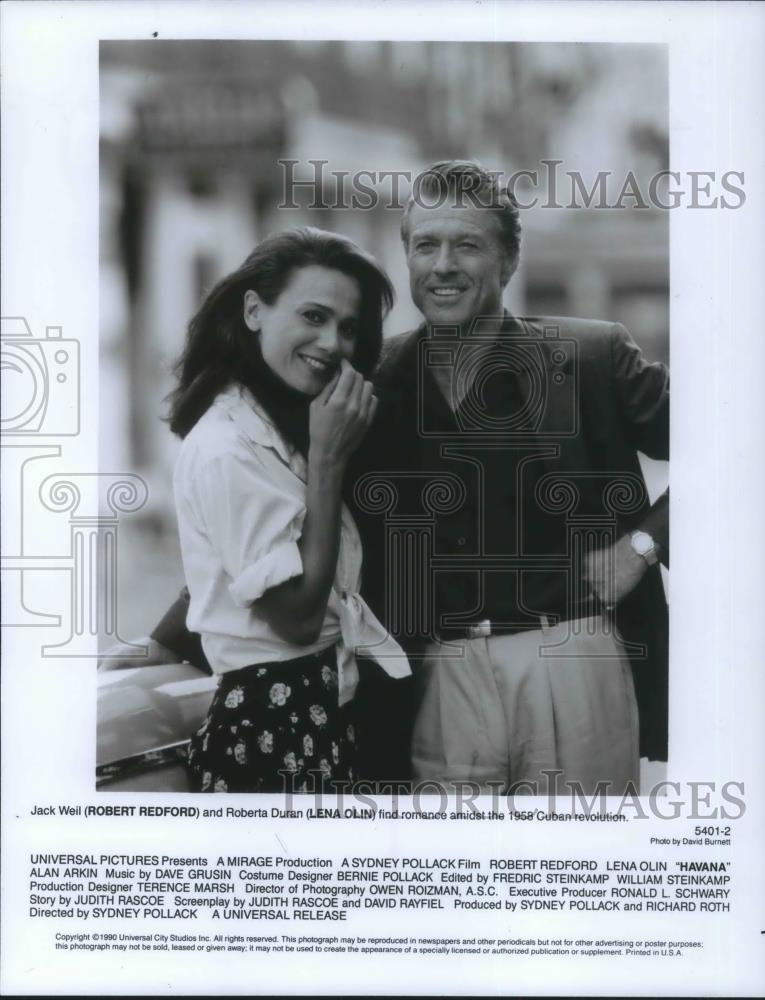 1991 Press Photo Robert Redford and Lena Olin star in Havana - cvp10995 - Historic Images