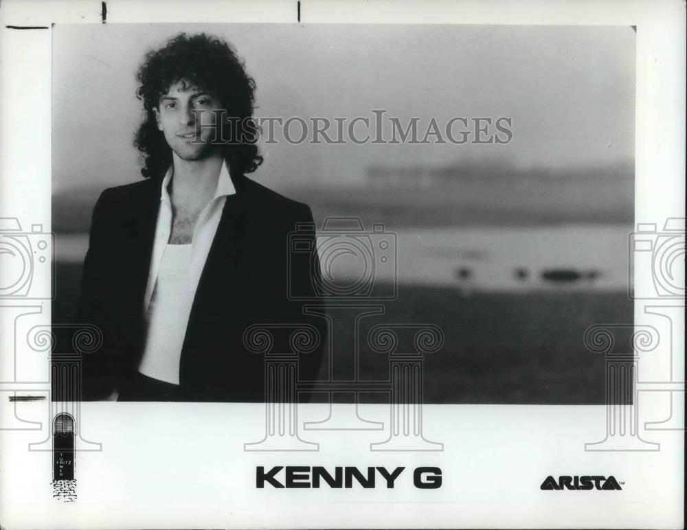 1987 Press Photo Kenny G Adult Contemporary Smooth Jazz Saxophone Player - Historic Images
