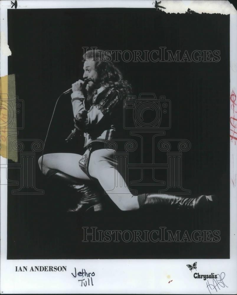 1976 Press Photo Ian Anderson Folk Rock Singer Songwriter Musician Jethro Tull - Historic Images