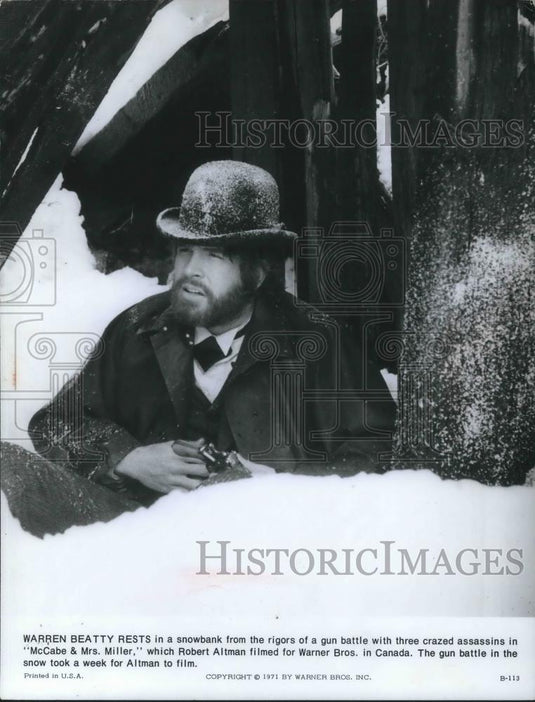 1971 Press Photo Warren Beatty in McCabe & Mrs. Miller - cvp05513 - Historic Images