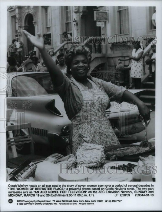 1989 Press Photo Oprah Winfrey heads in cast of The Women of Brewster Place - Historic Images