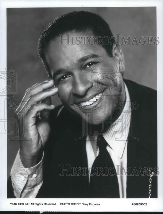 1997 Press Photo Bryant Gumble hosts Public Eye with Bryant Gumbel - cvp09760 - Historic Images