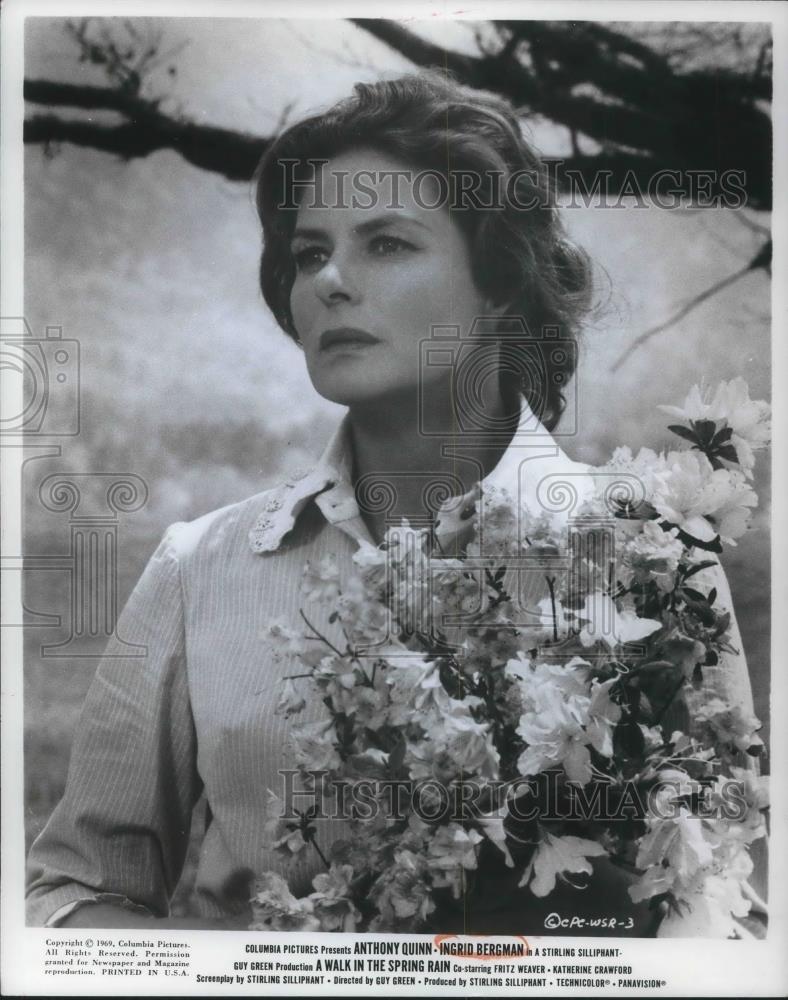 1970 Press Photo Ingrid Bergman in A Walk in the Spring Rain - cvp01908 - Historic Images