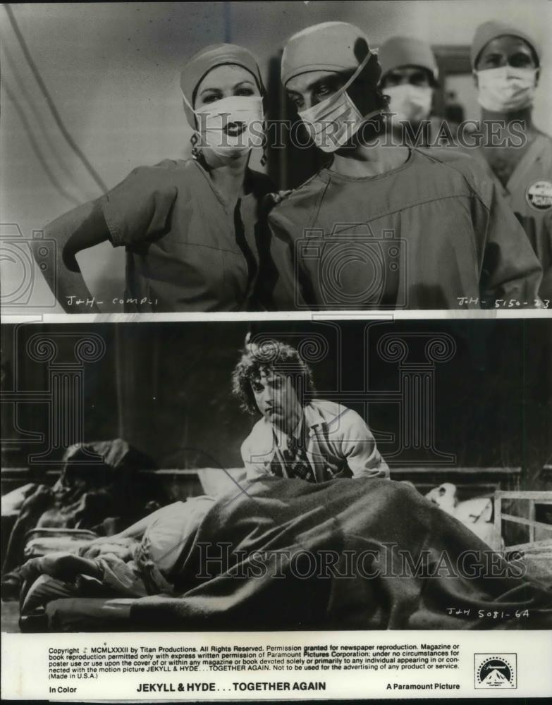 1982 Press Photo Mark Blankfield & Bess Armstrong in Jekyll & Hyde Together Agai - Historic Images