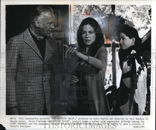 1971 Press Photo Jacqueline Bisset Barbara Parkins Curt Jurgens Mephisto Waltz - Historic Images