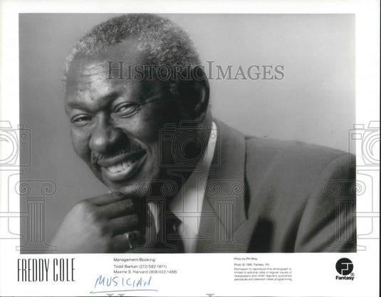 1995 Press Photo Freddy Cole Jazz Singer Pianist - cvp07720 - Historic Images