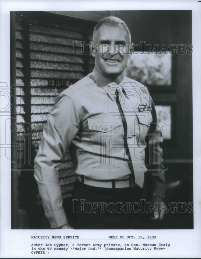 1992 Press Photo Jon Cypher in Major Dad - cvp01725 - Historic Images