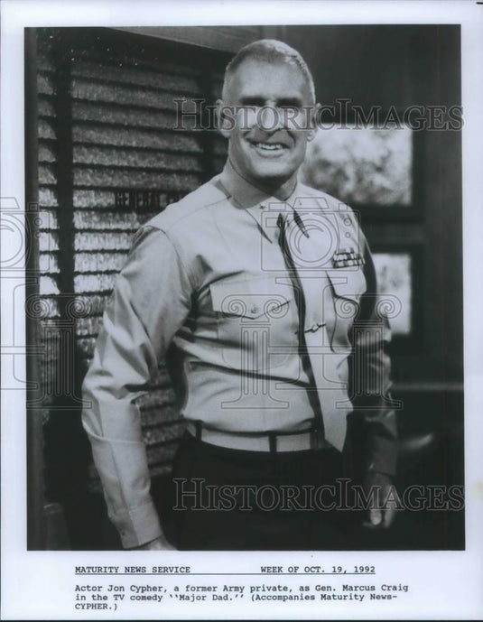 1992 Press Photo Jon Cypher in Major Dad - cvp01725 - Historic Images