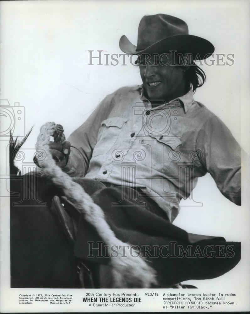 1972 Press Photo Frederic Forrest stars as Tom Black Bull in The Legends Die - Historic Images