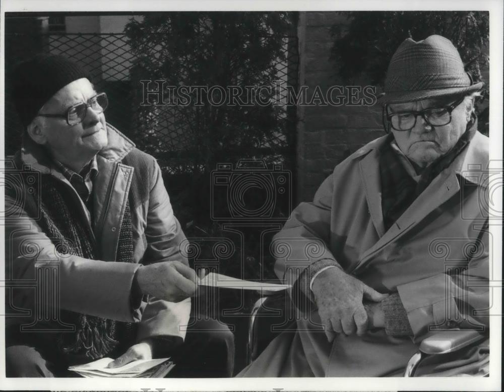 1984 Press Photo James Cagney and Art Carney in Terrible Joe Moran - cvp08131 - Historic Images